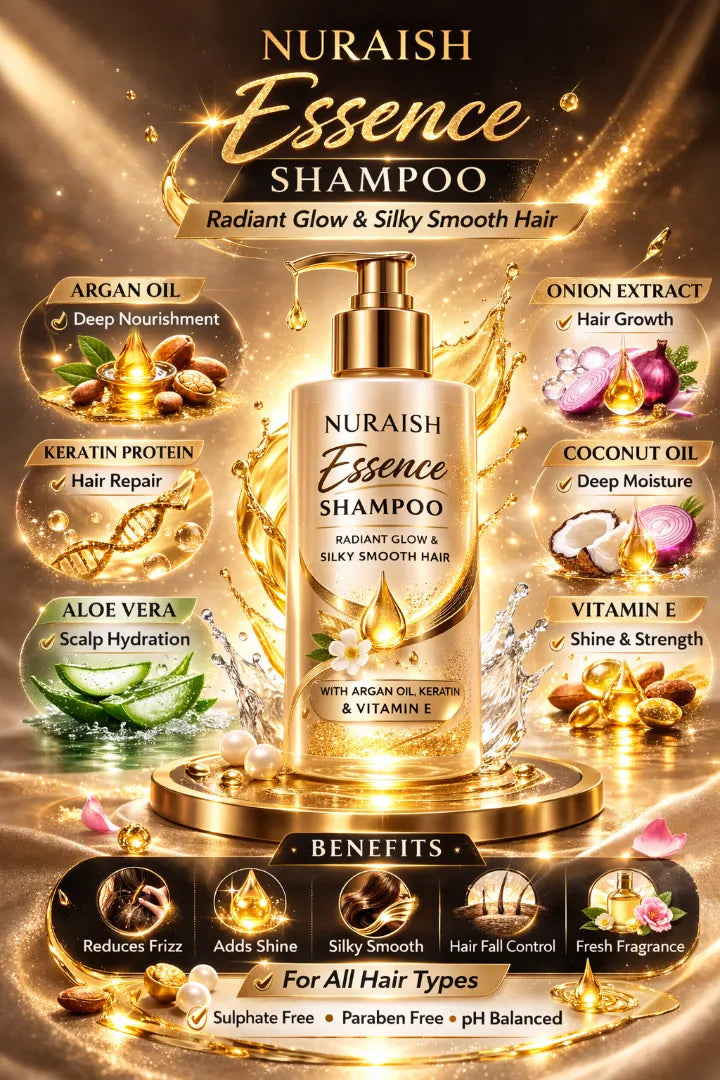 NURAISH Essence Shampoo | Radiant Glow & Silky Smooth Hair