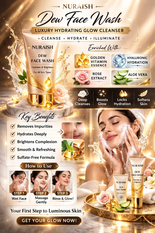 NURAISH Dew Face Wash | Luxury Hydrating Glow Cleanser